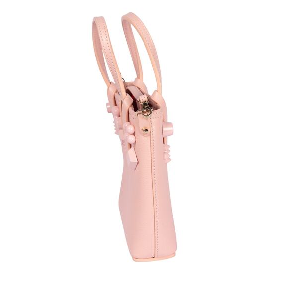 CHRISTIAN LOUBOUTIN Pink Leather Cabata Mini Tote Crossbody Bag - Picture 3 of 8